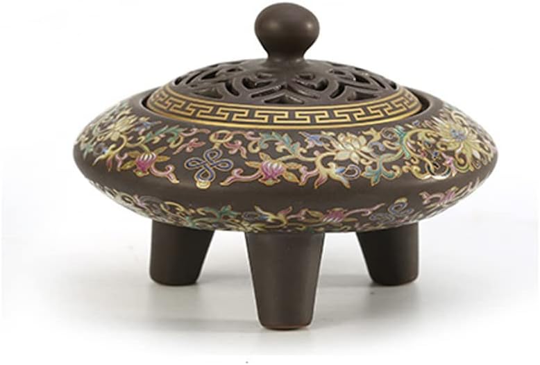 Incense Holder Incense Burner Incense Waterfall Ceramic Incense Furnace Crafts Incense Furnace Home Indoor Incense Insert Incense Lotus Ornament Sandalwood Furnace Backflow Incense Burner (Color : A