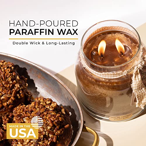 Acheerfulgiverpralinecaramelstickybuns34ozpapascentedcandlejarkeepersofthelight155hoursofburntimecandlesgiftsforwomen Urban Country Home Decor A cheerful giver praline caramel sticky buns 34oz papa scented candle jar keepers of the light 155 hours of burn time candles gifts for women urban country home decor