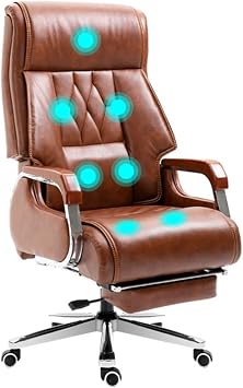 Home Office Massage Chairs with Footrest Ergonomic Computer Gaming Chair Leather Recliner Desk Chair Executive Office Chairs