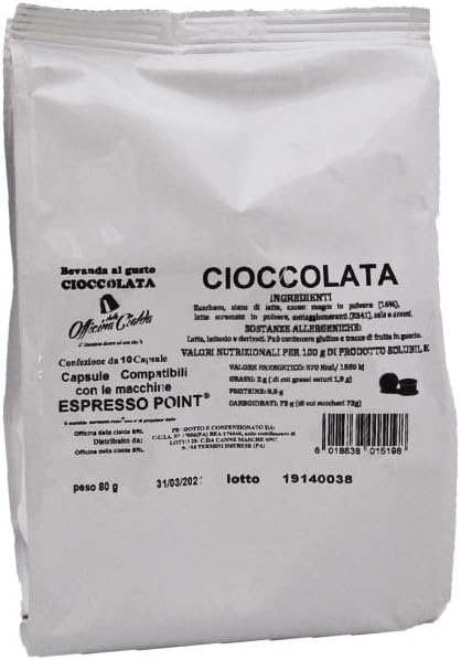 ODC Made in Italy Kit of 50 Capsules Chocolate Single-dose Capsules Compatible with Lavazza Espresso Point Machines.