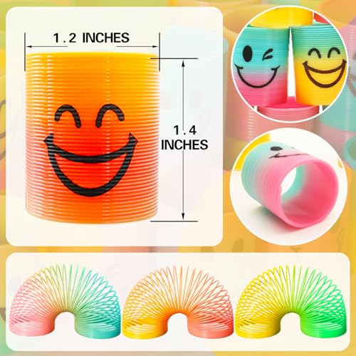Image of 42 Pack Mini Spring Party Favors for Kids 3-5 4-8,Magic Rainbow Coil Toys | Stress Relief Treasure Box Toys for Classroom Prize, Goodie Bags Stuffers for Birthday Party ,Carnival , Fidget Toys Bulk