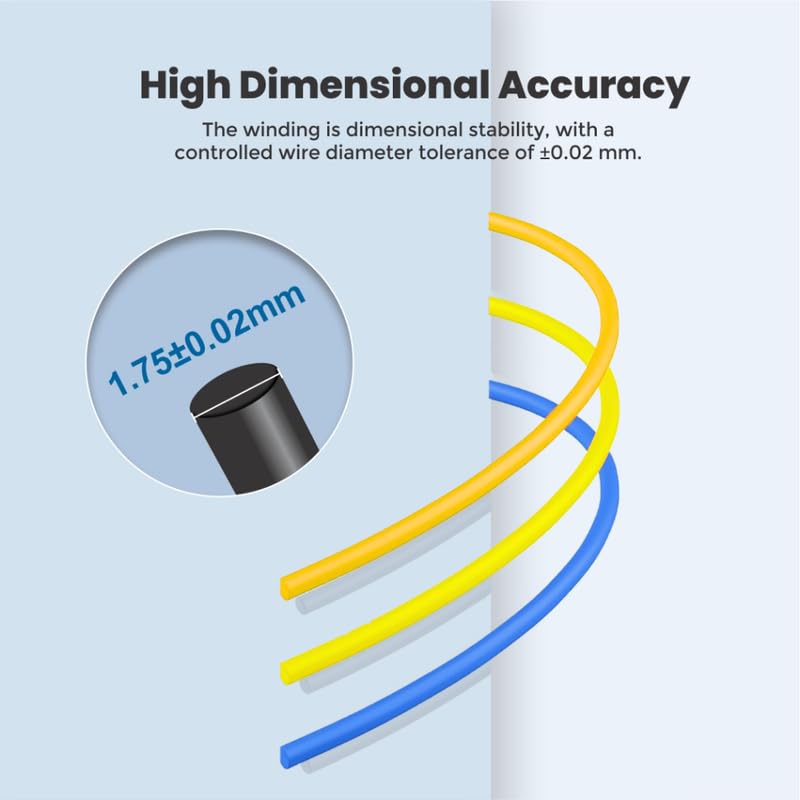 Image of 3Idea Premium PLA+ Yellow White 3D Printer Filament 1.75mm Dimensional Accuracy + /- 0.03mm Net Weight -750 Grams