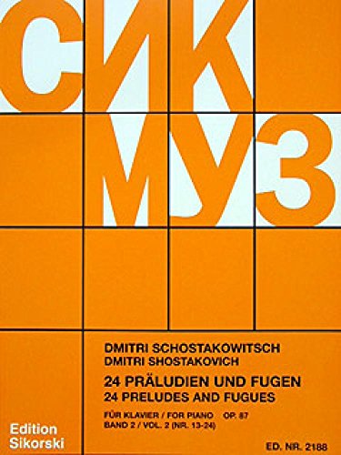Shostakovich – Preludios e perdite Op.87 Vol.2º (N ° 13 al 24) per pianoforte