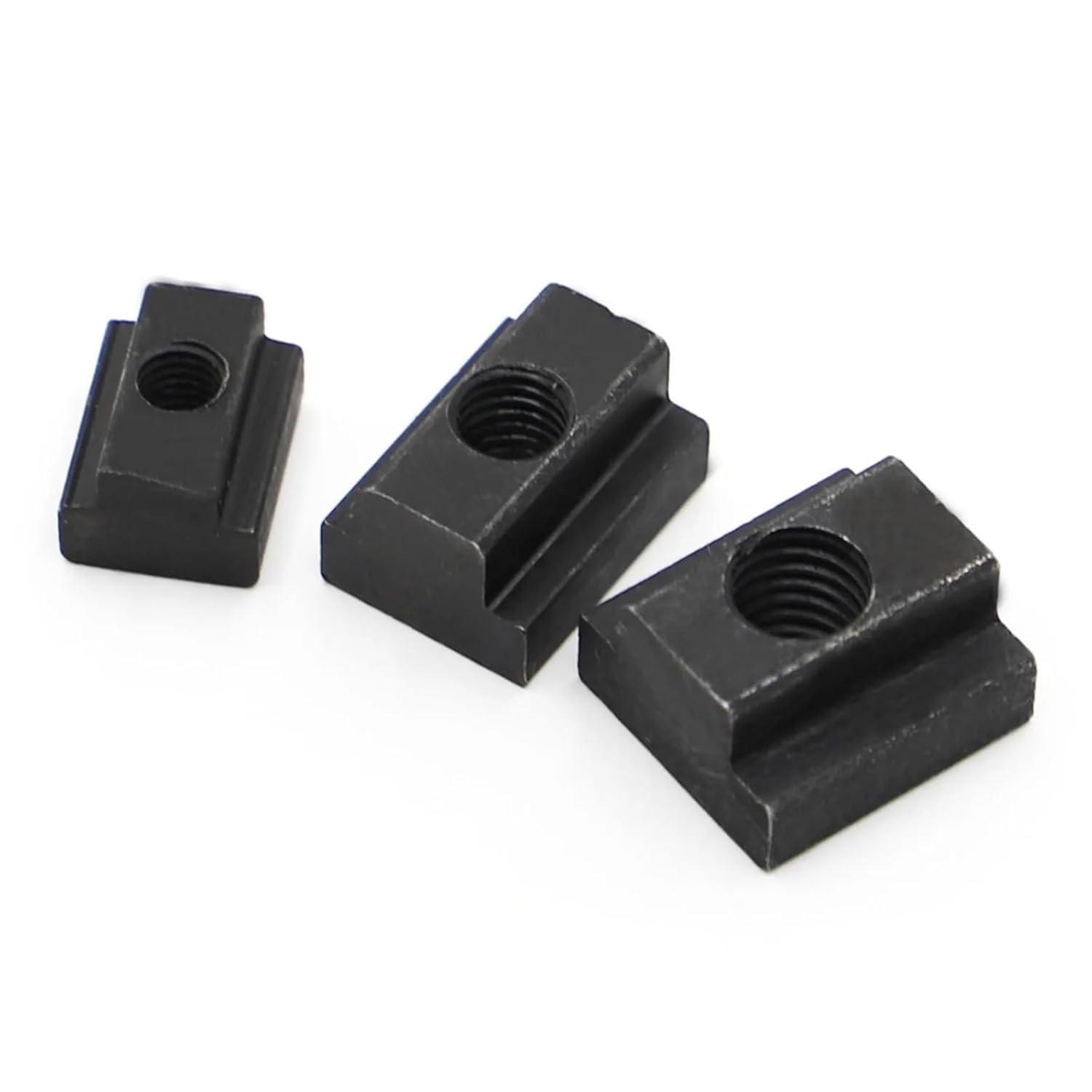 T Slot Nuts 2pcs Black Oxide Finished DIN508 Grade 8.8 Carbon Steel Nut Tapped Through Slot T-Nuts M6 M8 M10 M12 M14 M16(M10)
