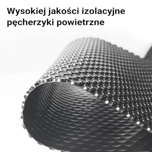 Wiltec Mata solarna do basenu 5 x 8 m, czarna folia bąbelkowa na basen o grubości 400 µ, prostokątna, do podgrzewania wody w basenie