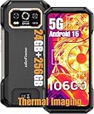 Ulefone Armor 27T Pro Rugged Smartphone 5G con Termografia, 24GB+256GB/SD-2TB Android 15, 6.78" FHD+ 120Hz, Fotocamera 64MP+50MP Telefono Indistruttibile 10600mAh Batteria, GPS/NFC/OTG Nero