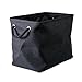 DII Collapsible Variegated Polyester Storage Basket or Bin with Durable Cotton Handles, Home Organizer Solution for Office, Bedroom, Closet, Toys, & Laundry (Large – 18x12x15”), Black