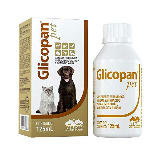 Suplemento Vitamínico Vetnil Glicopan Pet para Cães, Gatos e Outros Animais - 125ml