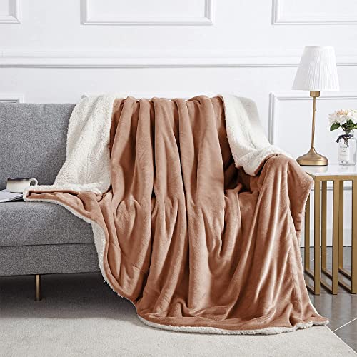 Ir Imperial Rooms Sherpa Blanket For Bed Twin Size - Soft And Fuzzy Throw Blanket For Couch And Sofa - Reversible Microfiber Thick And Warm Fluffy Sherpa Fleece Throw Blankets, Camel, 60 X 80 Inches #TOP3