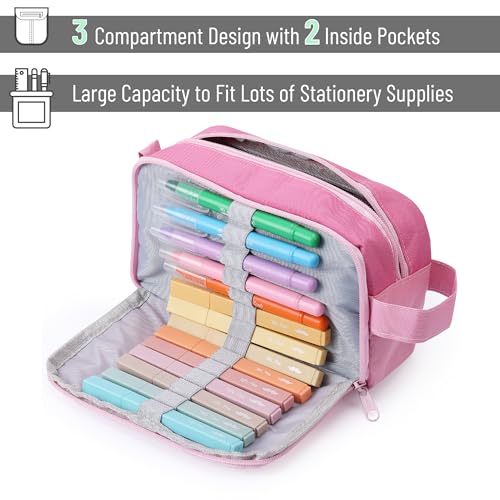 Image of Mr. Pen Large Capacity Pencil Pouches and Bags - Mint Green School