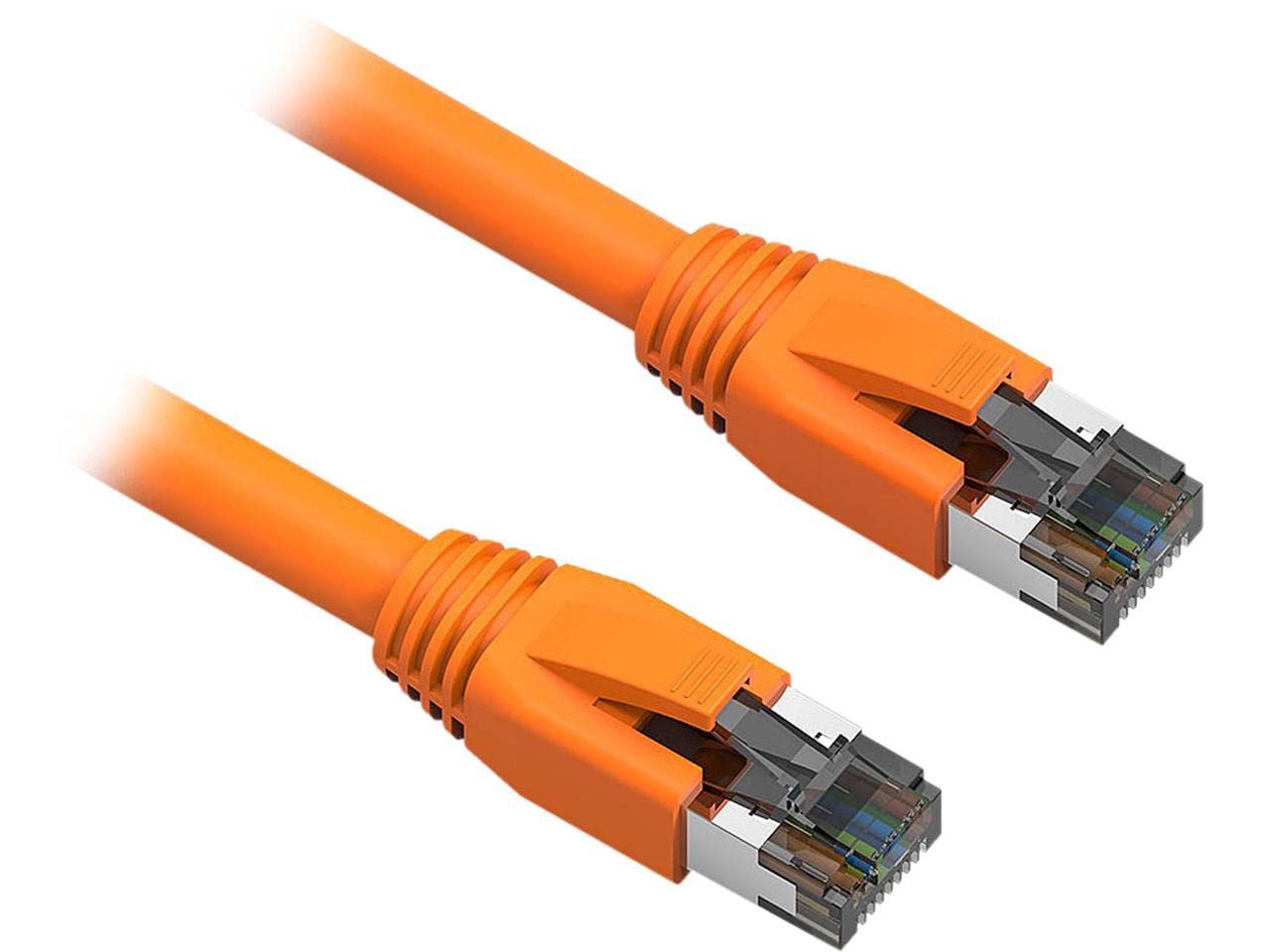 Nippon Labs Cat8 Ethernet Cable – Orange | 2GHz, 40G, 24AWG, Shielded S/FTP, Heavy Duty High Speed LAN Network RJ45 Cable-in Wall, Outdoor for Router, Modem, Gaming etc.