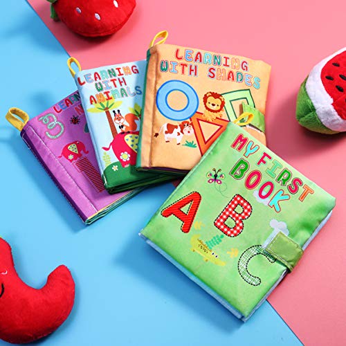 4 Pcs Brinquedos Infantis Brinquedo De Bebê Conjunto Infantil Livro De Pano De Bebê Brinquedos Para