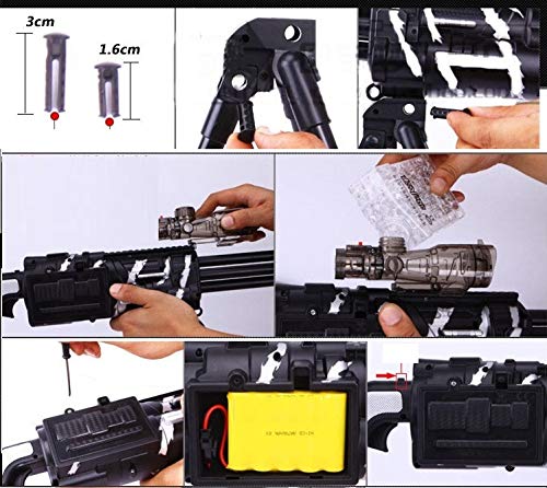 Image of IndusBay 24 Inches F7 Automatic Mini Gun Gatling Gun with Gel Ball Water Bullet MiniGun - Black