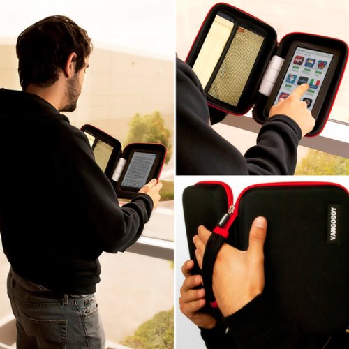 Hard Cover Hand Held Case (Black With Red) For Apple Ipad Mini's 7.9-Inch Retina Display #TOP6