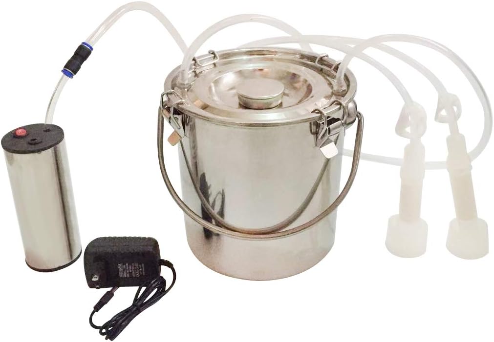 Electric Breast Pump 5L Portable Pump 2PCS Suction Nozzles for Farm Sheeps Milker