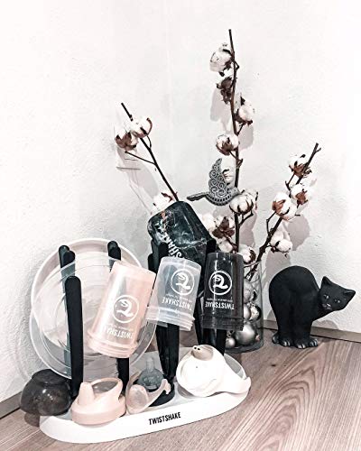 Escorredor de Copos e Mamadeiras, TwistShake, Branco Com Preto, pacote de 4
