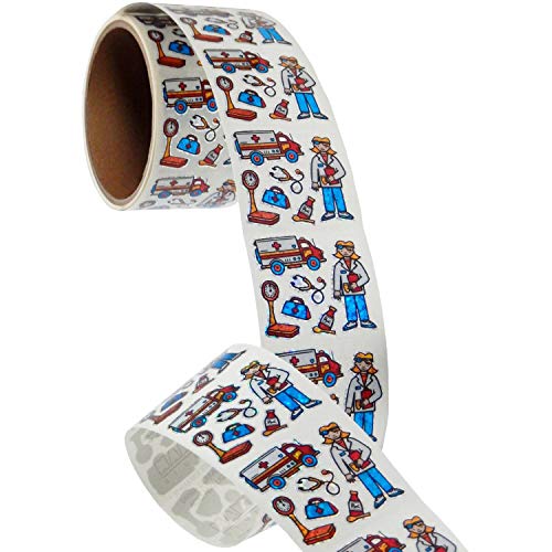 Bulk Roll Prismatic Stickers, Mini Doctor (100 Repeats)