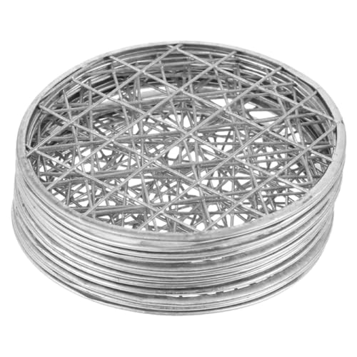 Tapas de rejilla de flores metálicas de hierro plata, accesorio reutilizable para jarrón 2