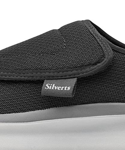 Image of Silverts Women's Adaptive Clothing Comfort Shoes, Easy Closure Adjustable Wide Fit Footwear for Elderly, Nursing Home