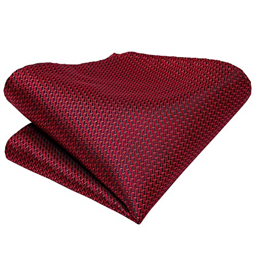 Image of Dubulle Mens Paisley Floral Silk Tie for Men Striped Necktie and Pocket Square Cufflinks Set Wedding Business