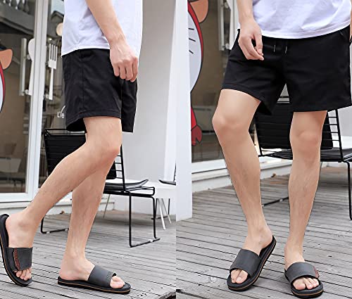 Arrigo Bello Men's Slides Sandals Adjustable Slip On Slippers Open Toe Sport Athletic Sandals(Grey, Size_13 #TOP6