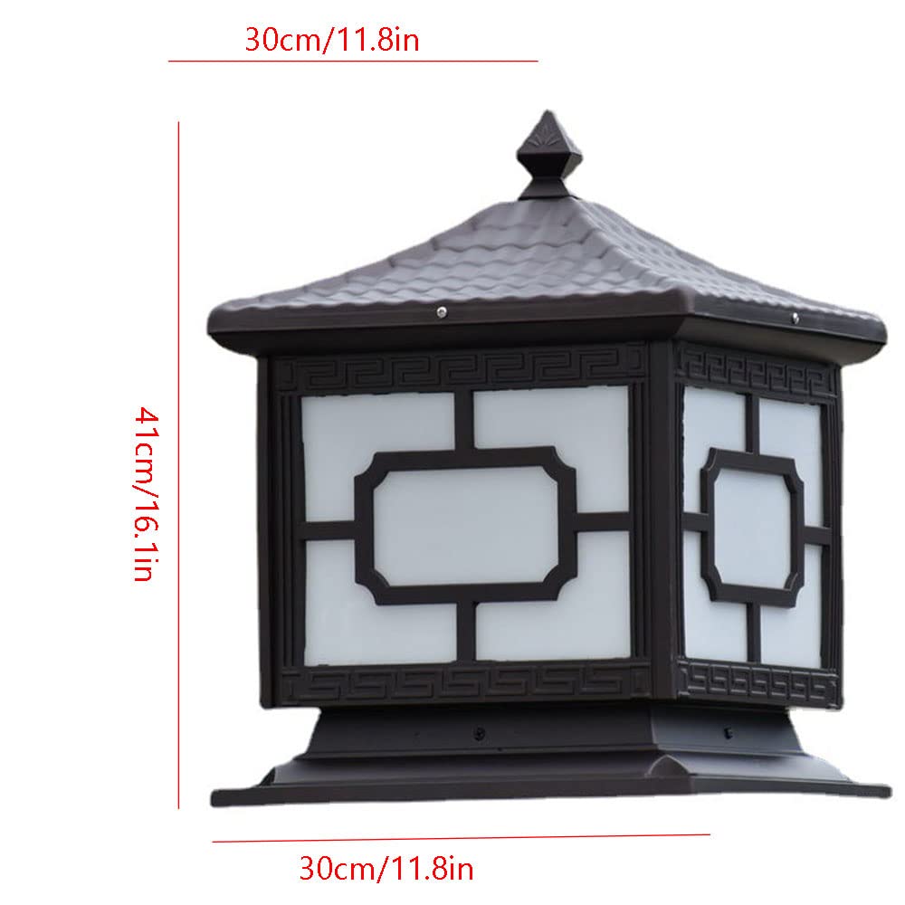 Lampy solarne, Oceniono Kreatywne I Spersonalizowane Ogrodzenie Z Kolumną Ogrodową, Nowoczesne Oświetlenie Korytarza(Dark,30cm)