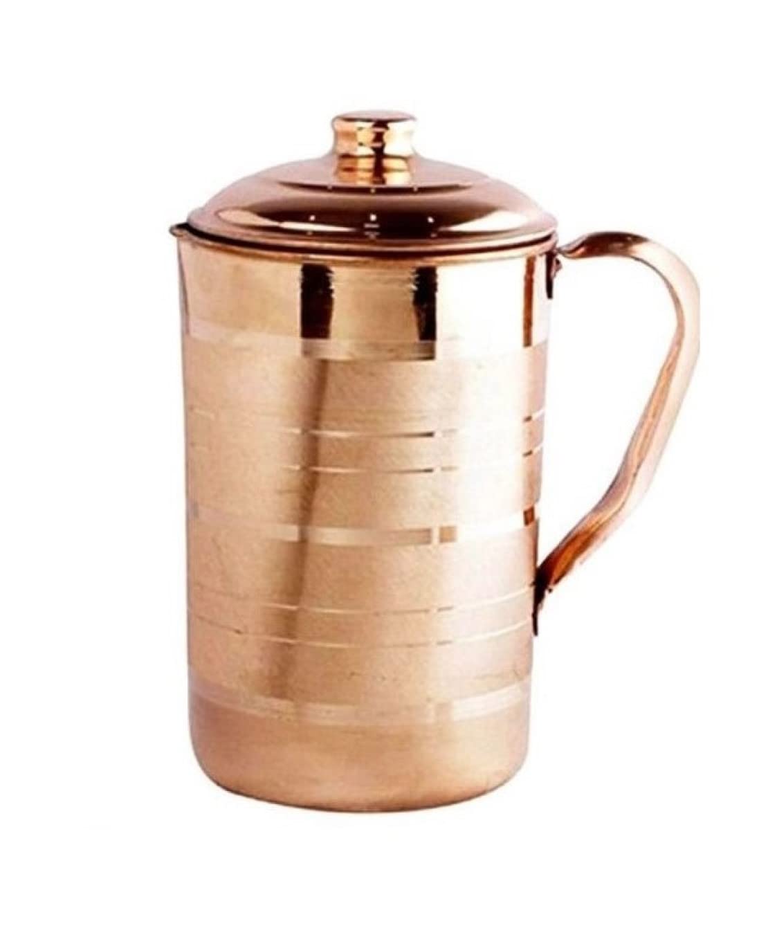 KC Pure Copper Jug For Health Benefits Drinking Water 2250 Ml Small Brown