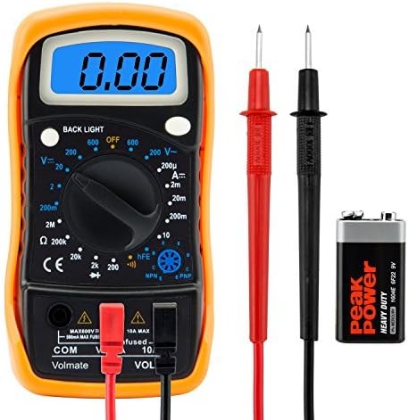 Digital Voltmeter Ammeter Ohmmeter Multimeter Volt Ac Dc Tester Meter Us Seller by Volmate