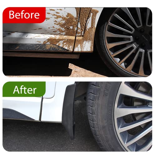 Image of BDFHYK Mud Flaps Splash Guards 4PCS Front & Rear Side Mud Guards Compatible with Honda Civic 1996-2000 Without OEM Fender Flares