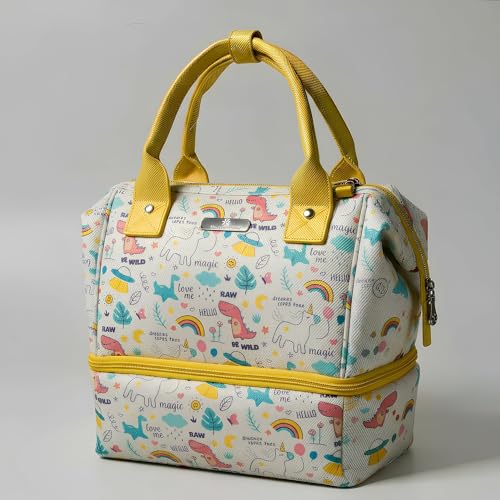 Image of StarAndDaisy Baby Bag for Mothers Travel /Diaper Bags for Mom with Insulated Compartment /Diaper Bag for Mothers for Travel & Multiple Pockets, 12L Capacity- Unicorn Print