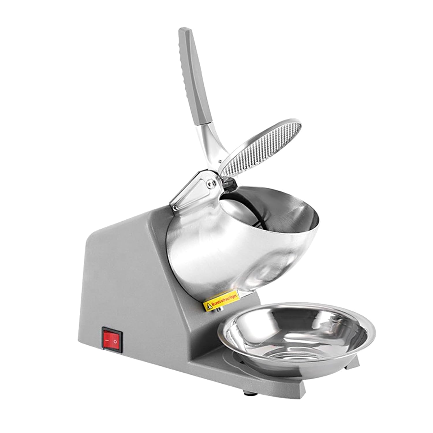 Geevorks Double Blades Electric Shaved Ice Machine 300W Low Noise High Efficiency Ice Crusher for Home Commercial (US Plug)