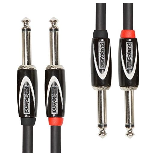 Roland Cable de interconexión de la serie Black Conectores de 1/4 de pulgada, 4,5 m de longitud - RCC-15-2814, Negro