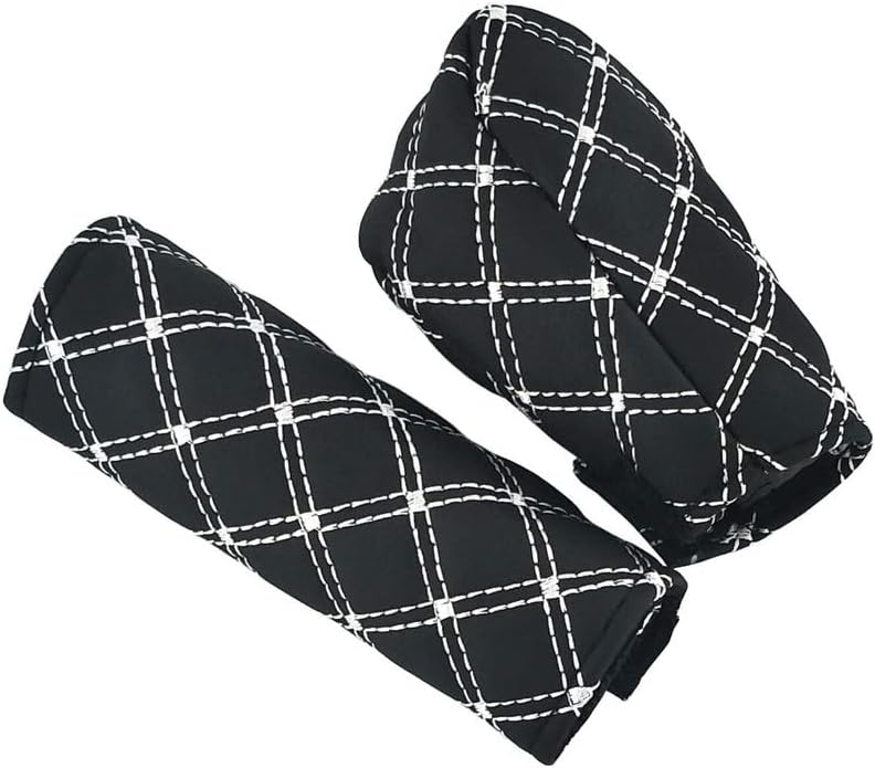 Auto Oprema (AWARD WINNER AT INDIA'S RISING STAR 2024) Car Handbrake Gear Shift Knob Cover For Mini Cooper Case Sleeve Hand Break Protect (Black & White)