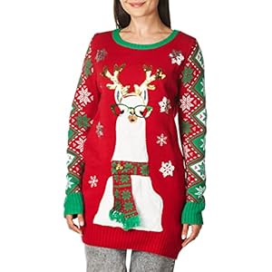 Blizzard Bay Junior’s Llama Christmas Tunic Christmas Sweater