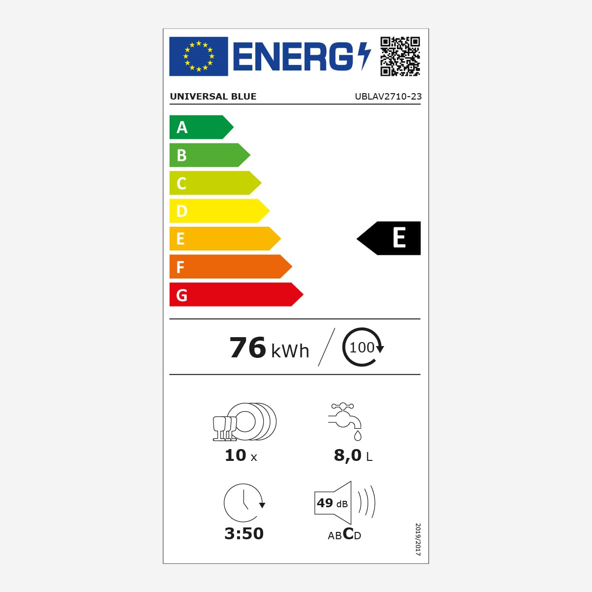 UNIVERSALBLUE Lavavajillas Acero Inoxidable 45 cm | Lavaplatos Inox Programable Libre Instalación con 8 Programas | Máquina de Lavado con Inicio Diferido | Silencioso | ENVIO + SUBIDA A PLANTA GRATIS