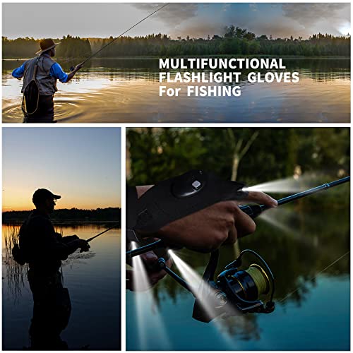 Ryebso Gifts for Men, Fathers Day Gift, LED Flashlight Gloves, Mens Gifts, Gadgets for Men, Birthday Gifts for Dad Husband Him, Unique Tool Camping Accessories Fishing - Thumbnail 7
