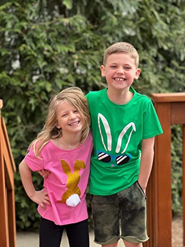 Image of Easter Shirts for Girls Kids Easter Gift Bunny T-Shirt Clothing 3-12 Years
