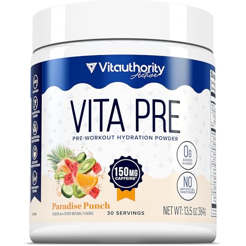Image of Pre-Workout Hydration Powder for Women Clean Energy & Endurance, L-Citrulline, Beta-Alanine, Organic Coffeeberry with Zero Sugar Coconut Water & Sea Salt Paradise Punch Flavored