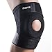 FREETOO Knee Brace Open-Patella Stabilizer Knee Support Adjustable Breathable Anti-Slip, for Sports, Exercise, Arthritis Pain Relief, Injury Recovery Black