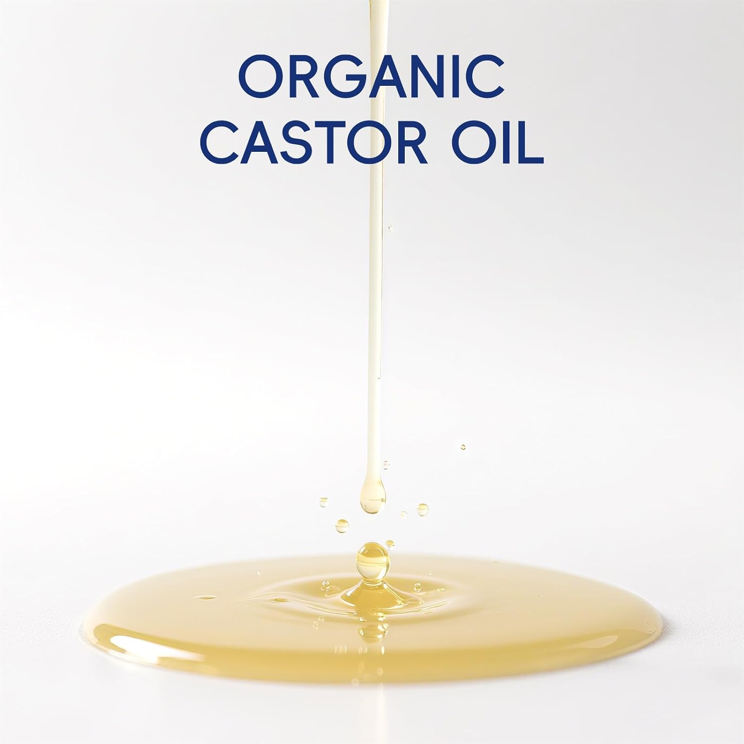 Organic Castor Oil Rose Quartz Roller Ball, 100% Pure Organic Cold Pressed Castor Oil, Leakproof Rose Quartz Roller Ball for Face Lash Brow Skin Moisturizing (A)