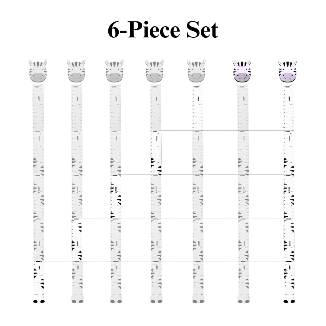 The Funny Mind Wooden Height Measuring Scale for Kids | Height Measurements Chart | Wall Hanging Growth Chart for Kids & Teenagers Room or School Decor 152 Centimetre or 5 Feet - White - Image 3 thumbnail