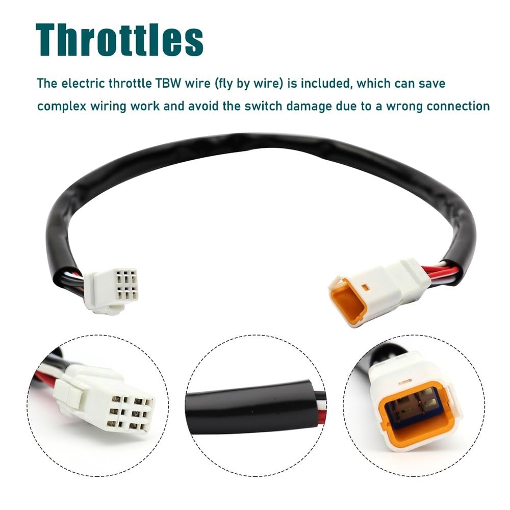 Kit de cables extendidos para manillar 16 ", Cable embrague línea freno, Cables electrónicos acelerador para Softail 2018-2024