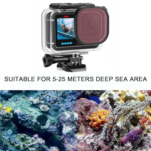 Image of FitStill 60M /196FT Underwater Waterproof Protective Case Shell Compatible for Go Pro Hero 13 Black,with 3 Pack Dive Filters Monopod Floating Hand Grip Selfie Stick for Hero13 Black Accessories Kit