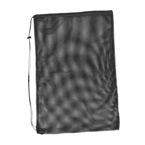 QSTDGVPW Swimming Equipment Bag, Mesh Swim Bag,Mesh Drawstring Backpack,Beach Backpack for Workout Gear, Men Women, Beach Gym Sports, black