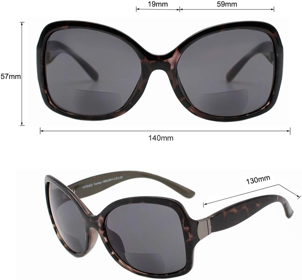 VITENZI Sunglasses with Readers for Women Tinted Reading Sun Glasses, Ferrara