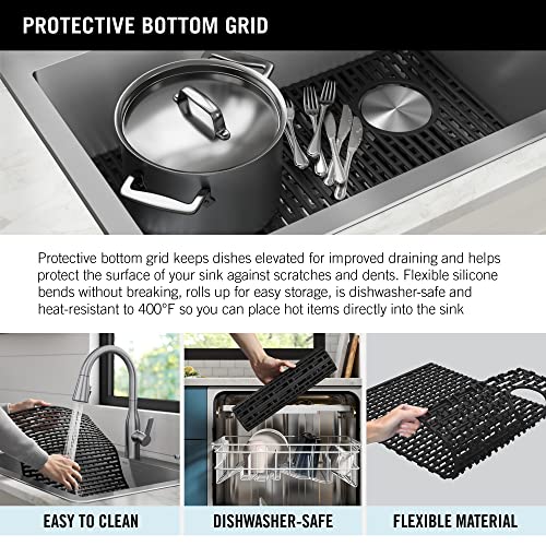 DELTA FAUCET Delta Marca 33 inch Drop-In Undermount Stainless Steel Single Bowl Kitchen Sink with Accessories by DELTA - Image 6