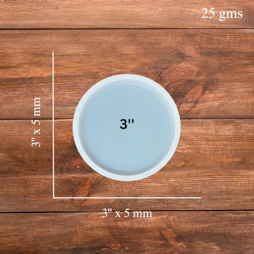 Image of R H Lifestyle Silicone Moulds Round Resin Art Mould Coaster Mould for Resin Art Epoxy Casting Mould Tray Photo Frame Mold Resin Coaster Mould Set of 4, 3 Inch