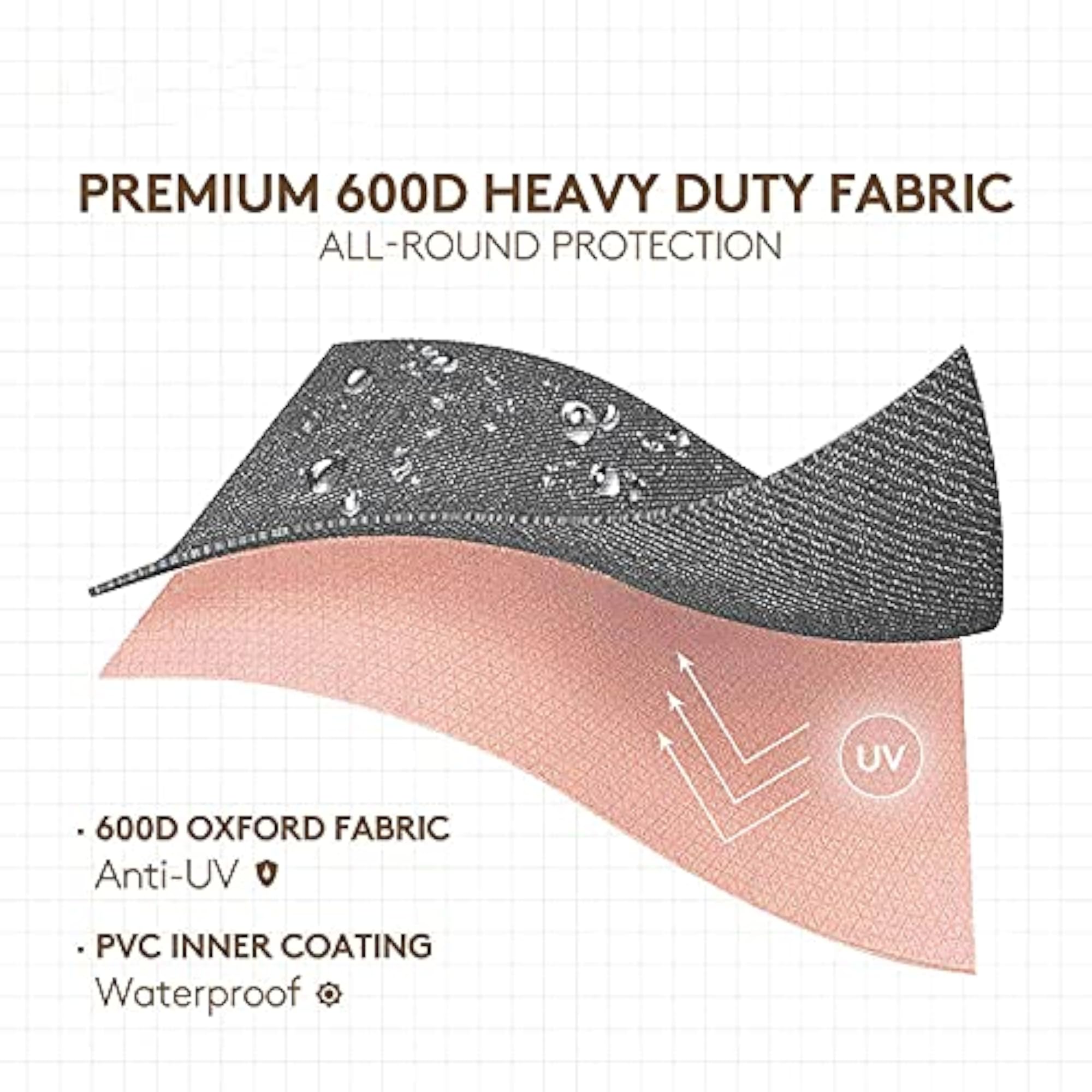 Waterproof Heavy Duty Garden Umbrella Cover with Drawstring