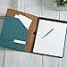 Personalization Universe Signature Series Personalized Full Pad Portfolio - Custom Faux Leather with Notepad, Business Card Slots, and Pen Loop - Ideal for Business, Personal Use, Padfolio