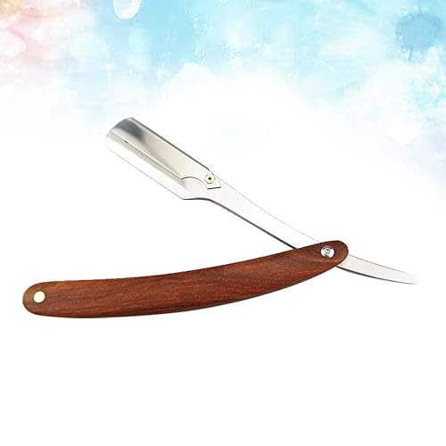 Miniatura 4 de Beaupretty Maquinillas de afeitar de acero rectas elegantes para hombre, estilo vintage, lacio, de metal, maquinilla de afeitar de peluquero sin